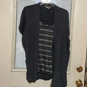 Black/ grey metallic top